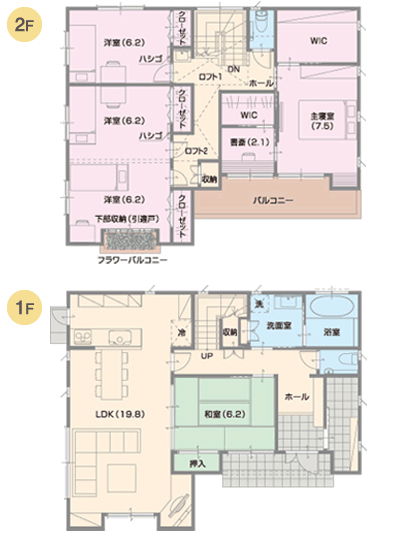 フラワーバルコニーのある家